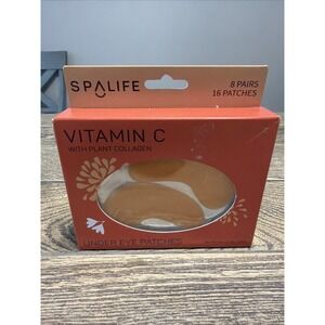 Spa Life Vitamin C Under Eye Patches With Plant Collagen 8 Pairs 16 Patches